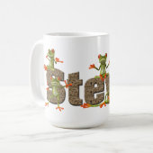 スティーブ及びカエルのマグ コーヒーマグカップ (正面左)