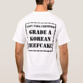 スティーブ顔の韓国のBeefcakeのワイシャツ Tシャツ (裏面)