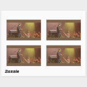 スティーブ・ウォルシュ・ロックスティッカー 長方形シール (シート)