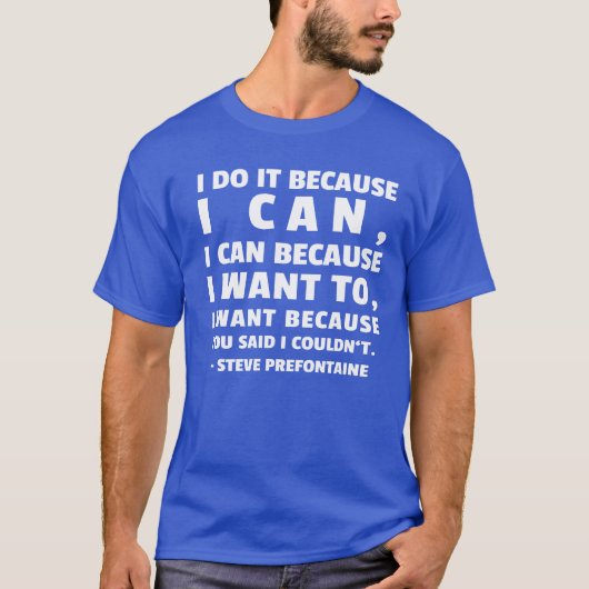 スティーブ・プリフォンテインの引用文のガールズ Tシャツ (正面)