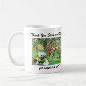 スティーブAppleのマグありがとう コーヒーマグカップ (左)