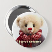 スティーブSchutt著作成されるアメリカのこっけい者くま 缶バッジ (正面&裏面)