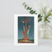 スティープルチェイスパークのパラシュートジャンプ(夜景) ポストカード (スタンド正面)