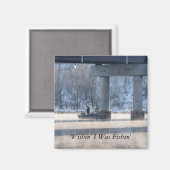 スティームウィンター魚釣りレイクタネコモマグネット マグネット (正面/裏面)