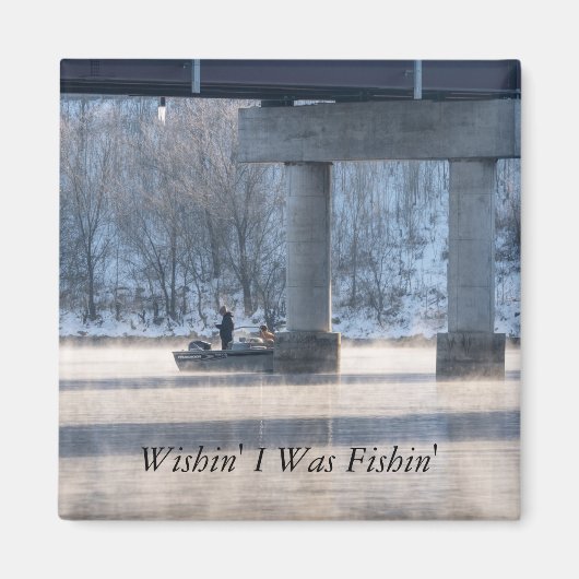 スティームウィンター魚釣りレイクタネコモマグネット マグネット (正面)