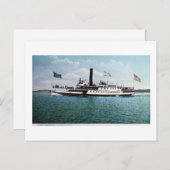 スティームティコンデロガオンシャンプレーン湖 ポストカード (正面/裏面)