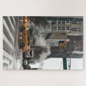 スティームデイニューヨーク市NYCイエロータクシーキャブ ジグソーパズル (横)