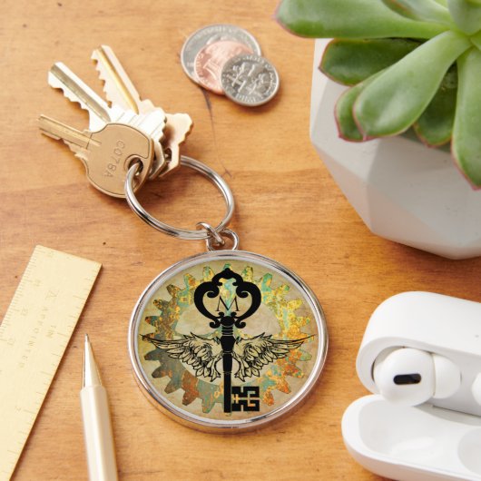 スティームパモノグラムのンクウィング鍵ラスティコグホイール キーホルダー (デスク)
