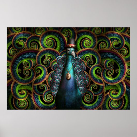 スティームパンクかわいらし – 孔雀として ポスター (正面)