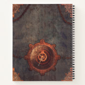 スティームパンクさびた時計 ノートブック (裏面)