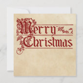 スティームパンクのクリスマスツリーのグリーティングカード (裏面)