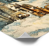 スティームパンクのクリスマスツリーポスター ポスター (角)