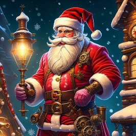 スティームパンクのクリスマス。サンタと金属ギア 薄葉紙