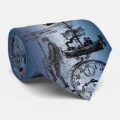 スティームパンクのタイ(青) ネクタイ (ロール)