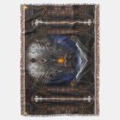 スティームパンクのビジョン スローブランケット (正面縦)