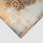 スティームパンクのミックスメディアを柔らかい錆びた色合い 薄葉紙 (詳細)