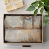 スティームパンクのミックスメディアを柔らかい錆びた色合い 薄葉紙 (ギフト)