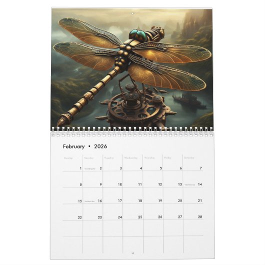 スティームパンクの友だち カレンダー (2月 2026)