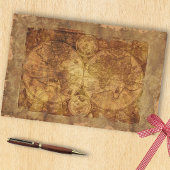 スティームパンクの地図ワールドインダストリアルヴィンテージ 薄葉紙