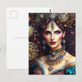 スティームパンクの戦士の王女 ポストカード (正面/裏面)