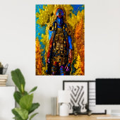 スティームパンクの戦士の鎧 | AIアートポスター ポスター (ホームオフィス)