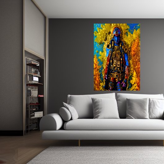 スティームパンクの戦士の鎧 | AIアートポスター ポスター