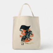 スティームパンクの黒人騎士馬に乗った医師w/フラグ トートバッグ (裏面)