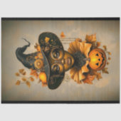 スティームパンクアフリカ系アメリカ人の魔女F6Rデコページ 薄葉紙 (正面)