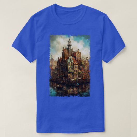 スティームパンクアムステルダムスカイライン1 Tシャツ (デザイン正面)