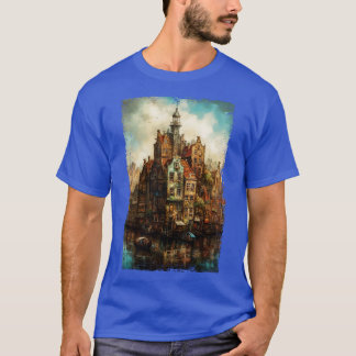 スティームパンクアムステルダムスカイライン1 Tシャツ