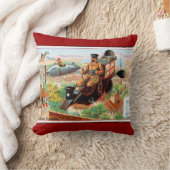 スティームパンクアメリカンMoJoピロー クッション (ブランケット)