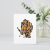 スティームパンクアーマーRHINOメカニカルギークシック ポストカード (スタンド正面)