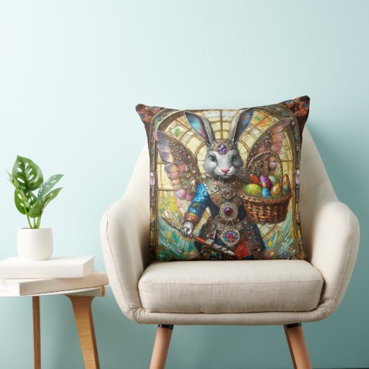 スティームパンクイースターバニー戦士エンジェル クッション (椅子)