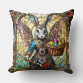 スティームパンクイースターバニー戦士エンジェル クッション (正面)