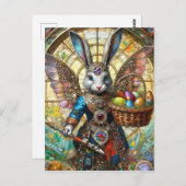 スティームパンクイースターバニー戦士エンジェル ポストカード (正面/裏面)