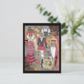 スティームパンクウィムシー紙ドール・アートバイアリナ・コロッリ ポストカード (スタンド正面)