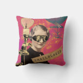 スティームパンクウィメントレーラーブラザーポップ・アートのアート クッション (裏面)