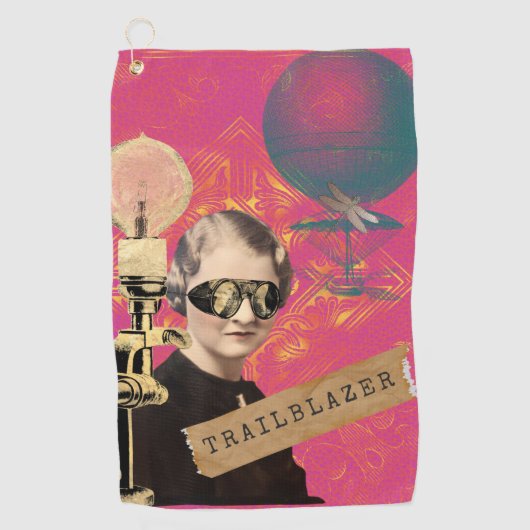スティームパンクウィメントレーラーブラザーポップ・アートのアート ゴルフタオル (正面)