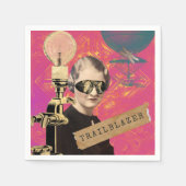 スティームパンクウィメントレーラーブラザーポップ・アートのアート スタンダードカクテルナプキン (正面)