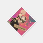 スティームパンクウィメントレーラーブラザーポップ・アートのアート スタンダードカクテルナプキン (角)