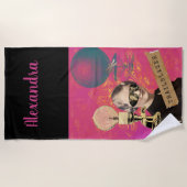 スティームパンクウィメントレーラーブラザーポップ・アートのアート ビーチタオル (正面)