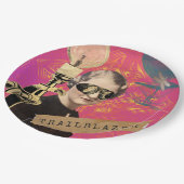 スティームパンクウィメントレーラーブラザーポップ・アートのアート ペーパープレート (アングル)