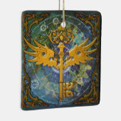 スティームパンクウィング鍵 セラミックオーナメント (右)