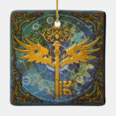 スティームパンクウィング鍵 セラミックオーナメント (裏面)