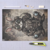 スティームパンクウサギ 薄葉紙 (クラフト)