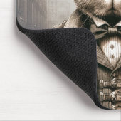 スティームパンクウサギinロンドン マウスパッド (コーナー)