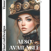 スティームパンクウーマン+花ポートレートCJ3デコページ 薄葉紙