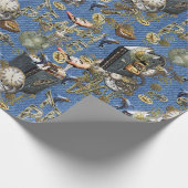 スティームパンクオンブルーデニムラッピング紙 ラッピングペーパー (角)