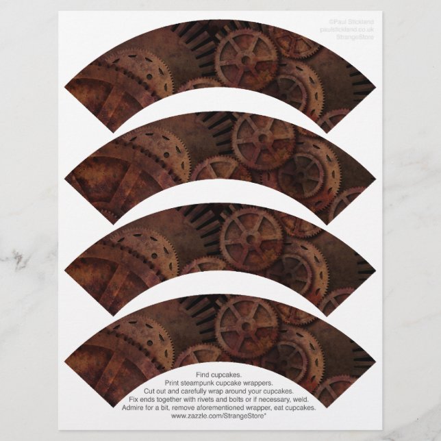 スティームパンクカップケーキラッパー (正面)