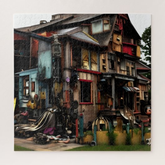 スティームパンクカフェ&ボートハウスイーストハンプトン1954 ジグソーパズル (縦)